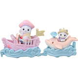 EPOCH Sylvanian Families - Set de jeu parc d'attractions Balade sur les vagues, Jouets de construction 