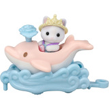 EPOCH Sylvanian Families - Set de jeu parc d'attractions Balade sur les vagues, Jouets de construction 