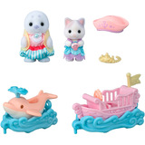 EPOCH Sylvanian Families - Set de jeu parc d'attractions Balade sur les vagues, Jouets de construction 