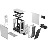 Fractal Design Meshify 2 Compact RGB White TG Clear Tint, Boîtier PC Blanc