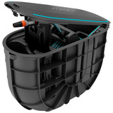 GARDENA Enrouleur de tuyau Undercover RollUp M, 20 mètres, Dévidoir Noir/Turquoise