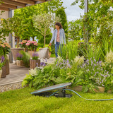 GARDENA Enrouleur de tuyau Undercover RollUp M, 20 mètres, Dévidoir Noir/Turquoise