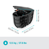 GARDENA Enrouleur de tuyau Undercover RollUp M, 20 mètres, Dévidoir Noir/Turquoise