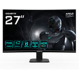 GIGABYTE GS27FC2 Moniteur Gaming Incurvé 27" FHD - 1920 x 1080, 240Hz, 1ms, 350 cd/m², HDR Ready, HDMI 2.0, Displayport 1.4 Noir, 1x DisplayPort, 2x HDMI, 240 Hz, 240Hz, 1ms, 350 cd/m², HDR Ready, HDMI 2.0, Displayport 1.4, 68,6 cm (27"), 1920 x 1080 pixels, Full HD, LED, 1 ms, Noir
