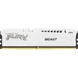 Kingston FURY FURY Beast 32 Go 6400 MT/s DDR5 CL32 DIMM White EXPO, Mémoire vive Blanc, 32 Go, 1 x 32 Go, DDR5, 288-pin DIMM, Blanc