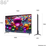 LG  86" Ultra HD TV LED Noir