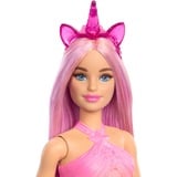Mattel Barbie - Poupée licorne aux cheveux roses et à la tenue colorée 