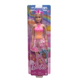 Mattel Barbie - Poupée licorne aux cheveux roses et à la tenue colorée 