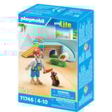 PLAYMOBIL My Life Garçon avec cochon d'Inde, Jouets de construction 