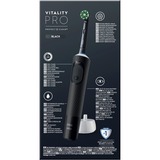 Procter & Gamble Vitality Pro Adulte Brosse à dents rotative Noir, Brosse a dents electrique Noir, Adulte, Brosse à dents rotative, Soin quotidien, Sensible, Noir, 2 min, Batterie