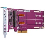 QNAP QM2-2S-220A carte et adaptateur d'interfaces Interne M.2 PCIe, M.2, PCIe 2.0, Or, M.2 22110/2280