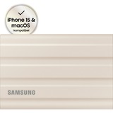 SAMSUNG Portable T7 Shield, 2 To, SSD Beige, MU-PE2T0K/EU, USB-C 3.2 Gen 2 (10 Gbit/s)