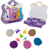 Spin Master Kinetic Sand - Valise de jeu de couleurs, Jeu de sable 