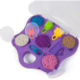 Spin Master Kinetic Sand - Valise de jeu de couleurs, Jeu de sable 