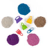 Spin Master Kinetic Sand - Valise de jeu de couleurs, Jeu de sable 