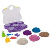 Spin Master Kinetic Sand - Valise de jeu de couleurs, Jeu de sable 