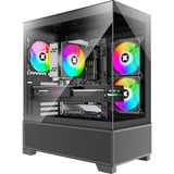 Xilence Xilent Beam XG172 boîtier midi tower Noir | 3x USB-A | RGB | Verre Trempé