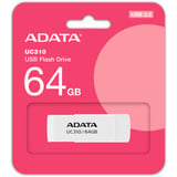 ADATA UC310 lecteur USB flash 64 Go USB Type-A 3.2 Gen 1 (3.1 Gen 1) Blanc, Clé USB Blanc, 64 Go, USB Type-A, 3.2 Gen 1 (3.1 Gen 1), 100 Mo/s, Pivotant, Blanc