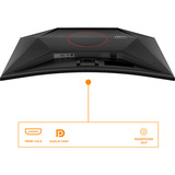 AOC  32" Moniteur gaming incurvé  Noir