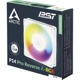 ARCTIC P14 Pro Reverse A-RGB ventilateur de boîtier Blanc, 140 x 140 x 30 mm, PWM