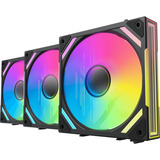 Alpenföhn WingBoost 4 ventilateurs de boîtier RGB  Noir, 3 pièces, 120 x 120 x 25 mm, PWM