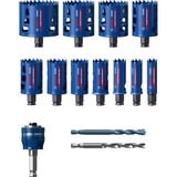 Bosch 2 608 900 447 scie de forage Perceuse 11 pièce(s), Scie à trou Régler, Perceuse, Brique, Plastique, Carrelage mural en céramique doux, Acier inoxydable, Bois, Bleu, 6 cm, 20,22,25,32,35,40,44,51,60,64,76 mm