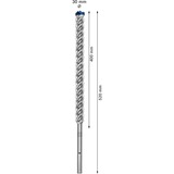 Bosch Expert Foret SDS Max-8X, Perceuse Marteau perforateur, Hammer drill bit, 3 cm, 520 mm, Béton, pierre, 40 cm