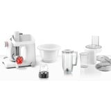 Bosch MUM58257 robot de cuisine 1000 W 3,9 L Acier inoxydable, Blanc Blanc/Argent, 3,9 L, Acier inoxydable, Blanc, 1,25 L, Mélange, 2,7 kg, Acier inoxydable