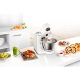 Bosch MUM58257 robot de cuisine 1000 W 3,9 L Acier inoxydable, Blanc Blanc/Argent, 3,9 L, Acier inoxydable, Blanc, 1,25 L, Mélange, 2,7 kg, Acier inoxydable