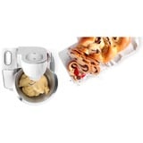 Bosch MUM58257 robot de cuisine 1000 W 3,9 L Acier inoxydable, Blanc Blanc/Argent, 3,9 L, Acier inoxydable, Blanc, 1,25 L, Mélange, 2,7 kg, Acier inoxydable