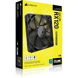 Corsair iCUE LINK RX120, Ventilateur de boîtier Noir, 4 broches PWM