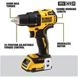 DEWALT DCD708D2T-QW visseuse électrique et visseuse à percussion 1650 tr/min Noir, Jaune, Perceuse/visseuse Jaune/Noir, Tournevis électrique, Poignée de pistolet, Noir, Jaune, 1650 tr/min, 450 tr/min, 26 N·m