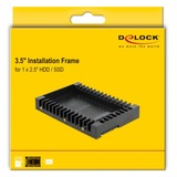 DeLOCK Cadre d'installation 3.5″ pour disque SATA 2.5, Cadre de montage Noir