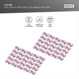 Digitus Clips de couleur pour câbles de raccordement - Magenta, Finition Magenta
