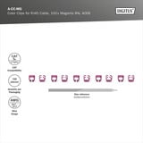 Digitus Clips de couleur pour câbles de raccordement - Magenta, Finition Magenta