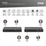 Digitus Kit d'extension KVM HDMI 4K HDBaseT 2.0, Extension HDMI Noir
