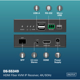 Digitus Récepteur KVM IP fibre HDMI, Switch KVM Noir