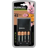 Duracell CEF27 chargeur de batterie Pile domestique Secteur Noir, Hybrides nickel-métal (NiMH), Surcharge, Surchauffe, Court-circuit, AA, AAA, 4 pièce(s), Piles fournies