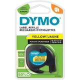Dymo S0721620 ruban d'étiquette Noir sur jaune Noir sur jaune, Polyester, Belgique, DYMO, LetraTag 100T, LetraTag 100H, 1,2 cm