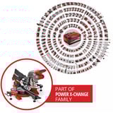 EINHELL Scie à onglets et à tirage sans fil TE-SM 36/8 L Li-Solo, 36 Volt (2x18V), Coupe-et scie à onglet Rouge