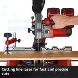 EINHELL Scie à onglets et à tirage sans fil TE-SM 36/8 L Li-Solo, 36 Volt (2x18V), Coupe-et scie à onglet Rouge