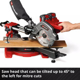 EINHELL TE-SM 36/8 L Li-Solo, 4300882, Coupe-et scie à onglet Rouge