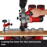 EINHELL TE-SM 36/8 L Li-Solo, 4300882, Coupe-et scie à onglet Rouge