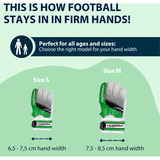 HUDORA Gants de gardien pour enfants, vert, taille S Vert/Blanc