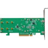 HighPoint SSD6202A contrôleur RAID PCI Express x8 3.0 8 Gbit/s, Carte d'interface PCI Express 3.0, PCI Express x8, 0, 1, 8 Gbit/s, 2 canaux, 920,585 h