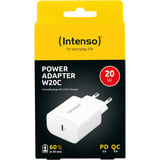 Intenso Adaptateur secteur W20C chargeur Blanc, 1x USB-C