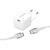 Intenso Power Adapter W30C GaN + C315C USB-C Kabel, Chargeur Blanc