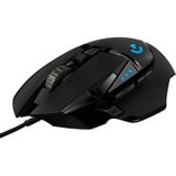 Logitech G502 Hero souris Droitier USB Type-A Optique 25600 DPI, Souris gaming Noir, Droitier, Optique, USB Type-A, 25600 DPI, 1 ms, Noir