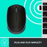 Logitech M171 Black-K souris Ambidextre RF sans fil Optique 1000 DPI Noir, Ambidextre, Optique, RF sans fil, 1000 DPI, Noir