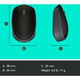 Logitech M171 Black-K souris Ambidextre RF sans fil Optique 1000 DPI Noir, Ambidextre, Optique, RF sans fil, 1000 DPI, Noir